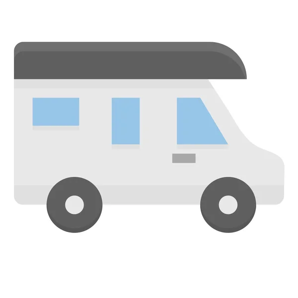 Camping Caravan Vervoer Pictogram — Stockvector