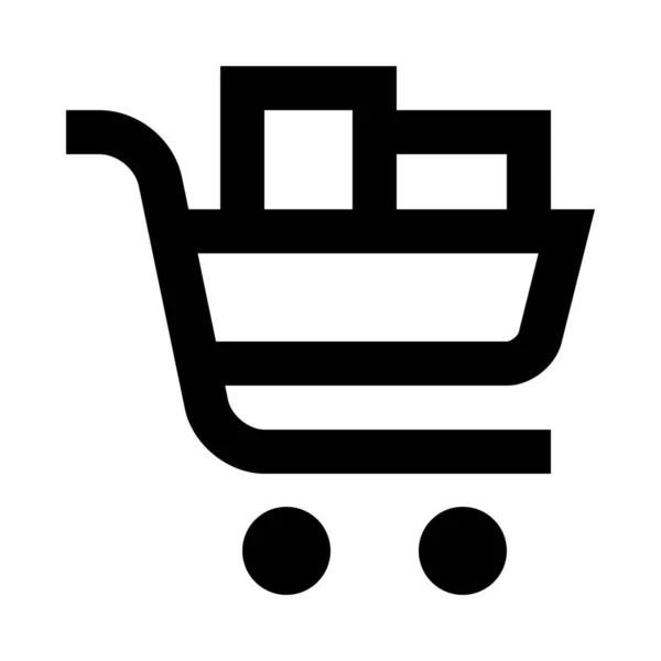 Carrito Compras Icono Tienda Categoría Shopping Commerce — Vector de stock
