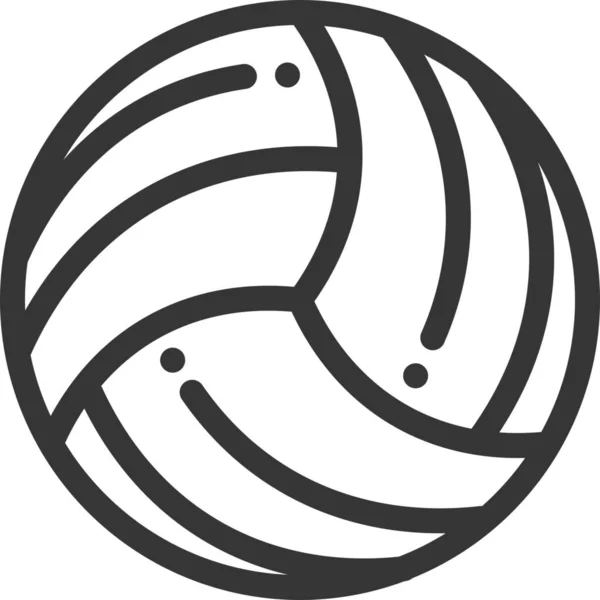 Campo Pelota Icono Del Deporte Estilo Esquema — Vector de stock