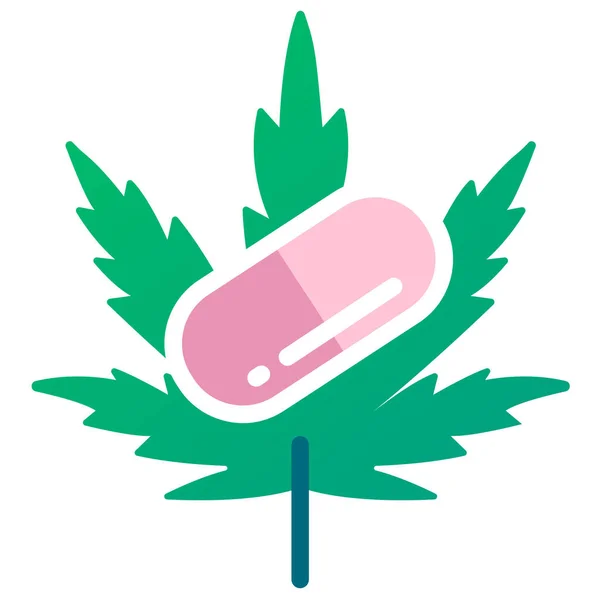 Cannabidiol Cannabis Cbd Icon — Stock Vector