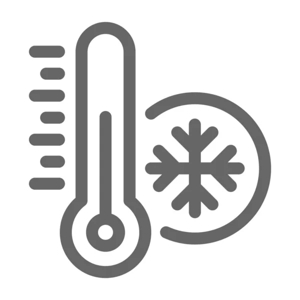 Temperatuurpictogram Koude Voorspelling — Stockvector