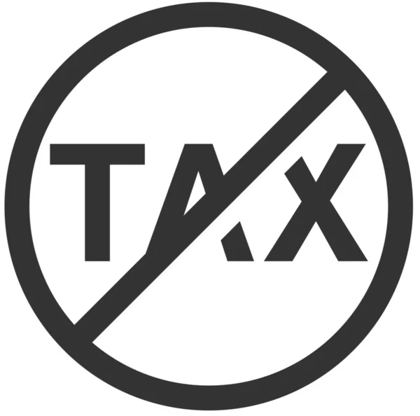 Fta Tax Free Icon Solid Style — стоковый вектор