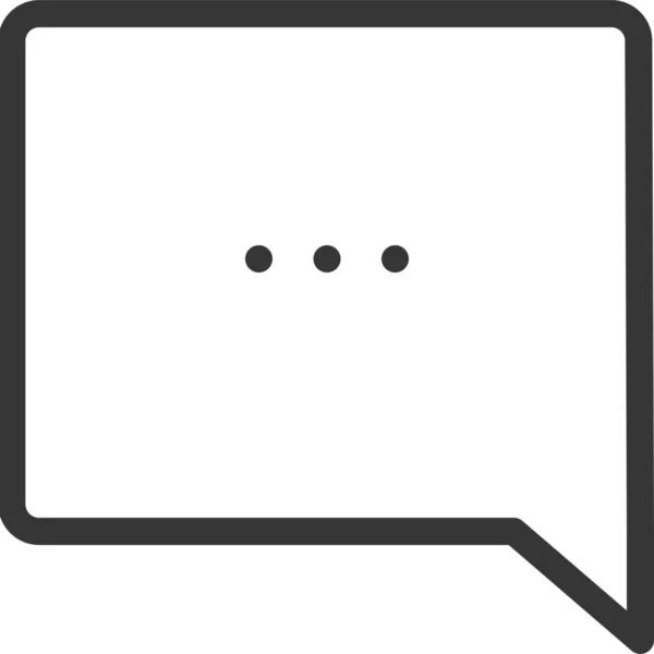 Bubble Chat Dialog Symbol Umrissstil — Stockvektor