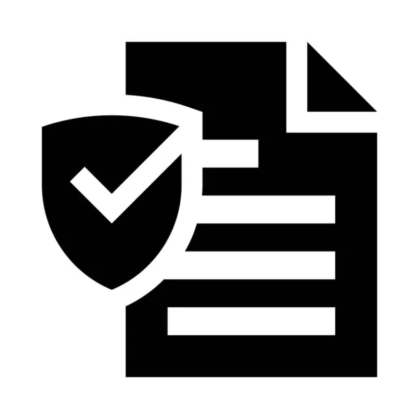 Icône Document Protection — Image vectorielle