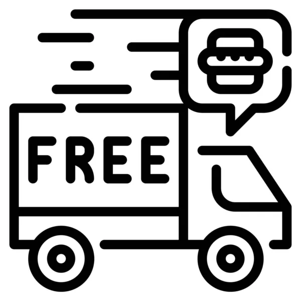 Delivery Food Free Icon — Stock Vector