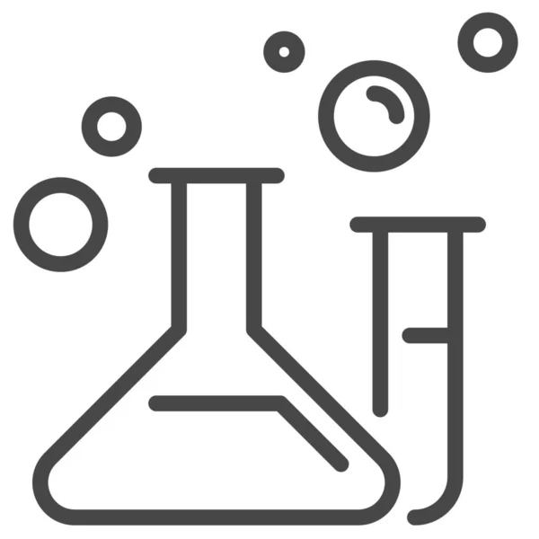 Curso Química Icono Educación Estilo Esquema — Vector de stock