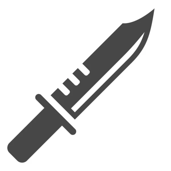 Cuchillo Hoja Icono Militar Estilo Sólido — Vector de stock