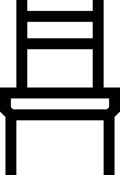 扶手椅家具图标轮廓风格 — 图库矢量图片