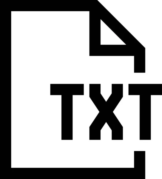 Fichier Document Icône Txt Dans Style Solide — Image vectorielle