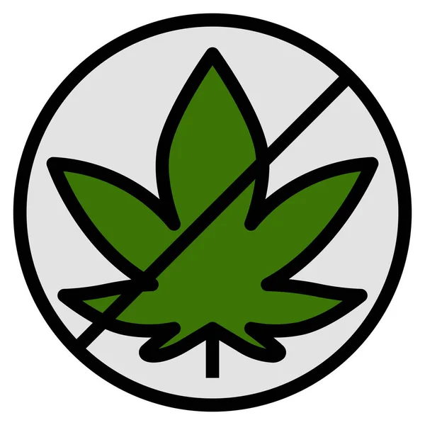 私用大麻图标充填轮廓风格 — 图库矢量图片