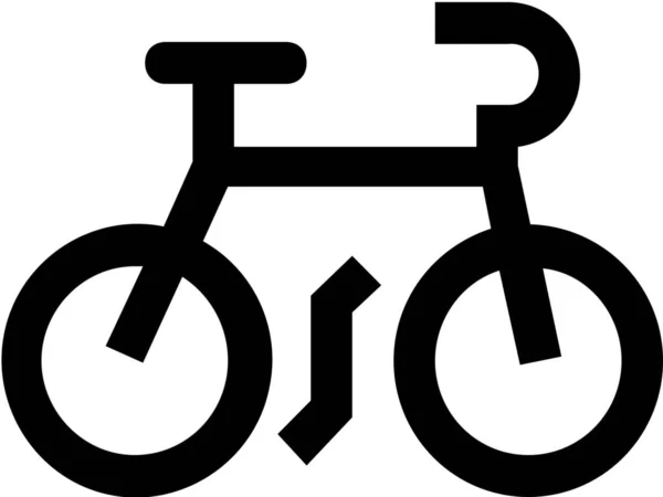 Cyklistické Kolo Sportovní Ikona Obrysu Stylu — Stockový vektor
