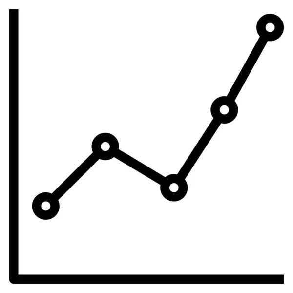 Подключенный Значок Корреляционного Графика Стиле Outline — стоковый вектор