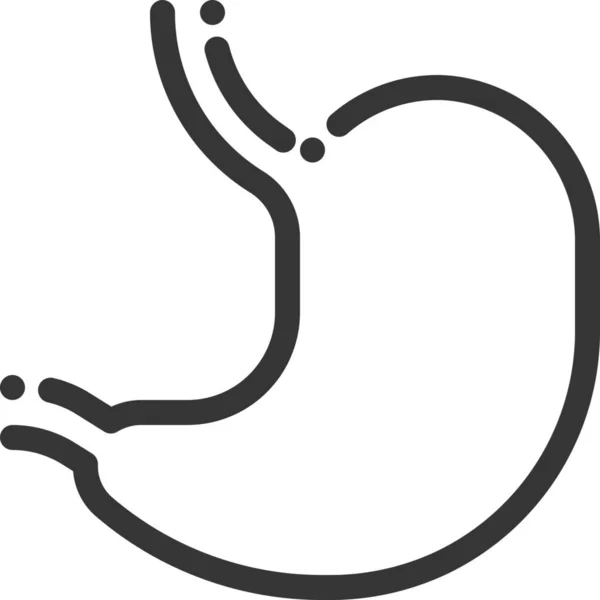 Anatomía Diarrea Icono Digestivo Estilo Esquema — Vector de stock