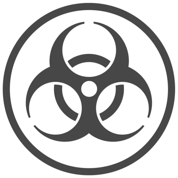 Biohazard Chemická Nákaza Ikona Pevném Stylu — Stockový vektor