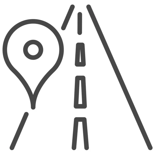 Dirección Directionroad Mapa Icono Estilo Esquema — Vector de stock