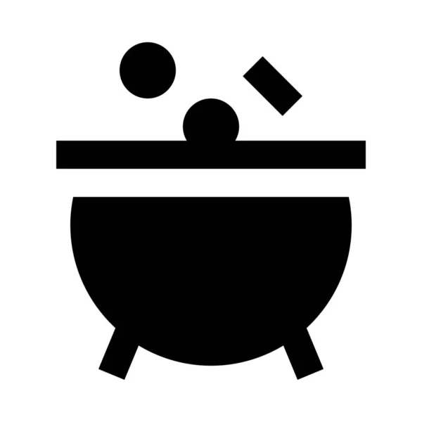 Boiling Boiling Poison Cauldron Icon Solid Style — Stock Vector