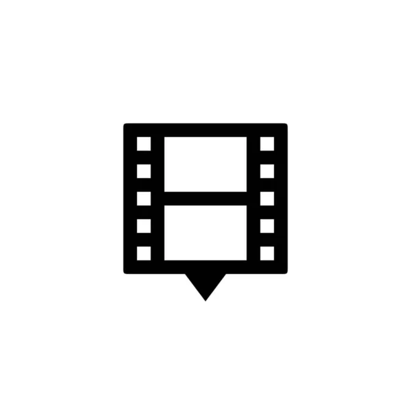 Icona Popup Media Film Stile Solid — Vettoriale Stock