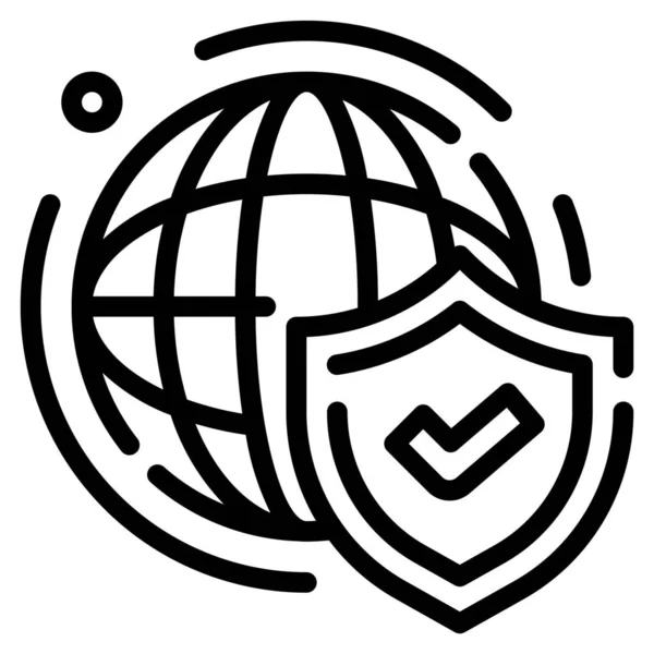 글로벌 인터넷 네트워크 아이콘 — 스톡 벡터