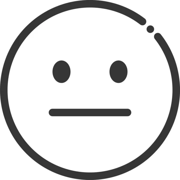 Εικονίδιο Έκφρασης Συναισθημάτων Emoticon Στυλ Περίγραμμα — Διανυσματικό Αρχείο