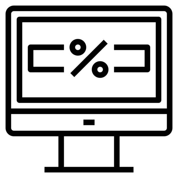 Zoll Online Zahlungssymbol Outline Stil — Stockvektor