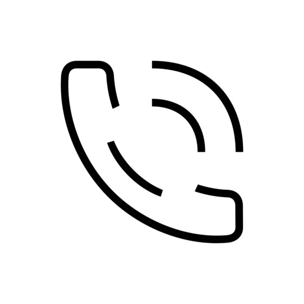 Συσκευή Τηλέφωνο Κλήσης Εικονίδιο Στυλ Περίγραμμα — Διανυσματικό Αρχείο