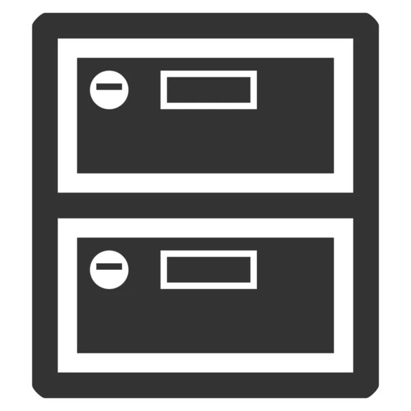 Boîtes Dépôt Icône Sécurité Dans Style Solide — Image vectorielle