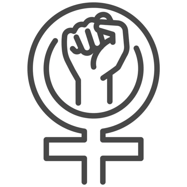 女性女性主义在大纲风格中的象征 — 图库矢量图片