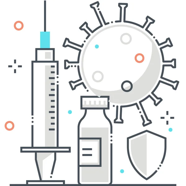 Икона Вируса Короны Загрязнения Категории Coronavirus Covid — стоковый вектор