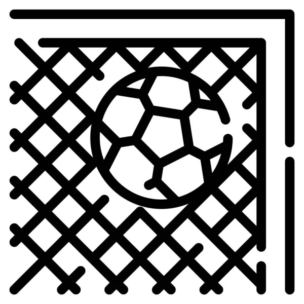 Πλαίσιο Γκολ Εικονίδιο Ποδοσφαίρου — Διανυσματικό Αρχείο
