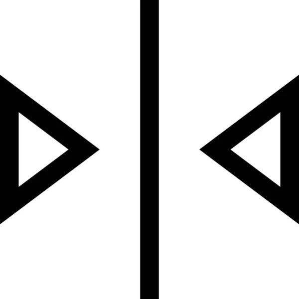 Arrow Left Meet Icon Outline Style — Stock Vector