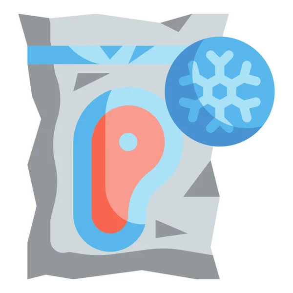 Drying Freeze Fridge Icon Flat Style — Stock Vector