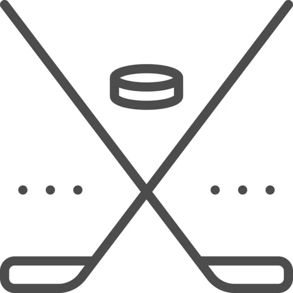 Ball Field Ice Hockey Icon Outline Style — Stock Vector