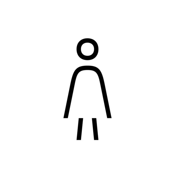 Dress Female Person Icon Outline Style — Stock Vector