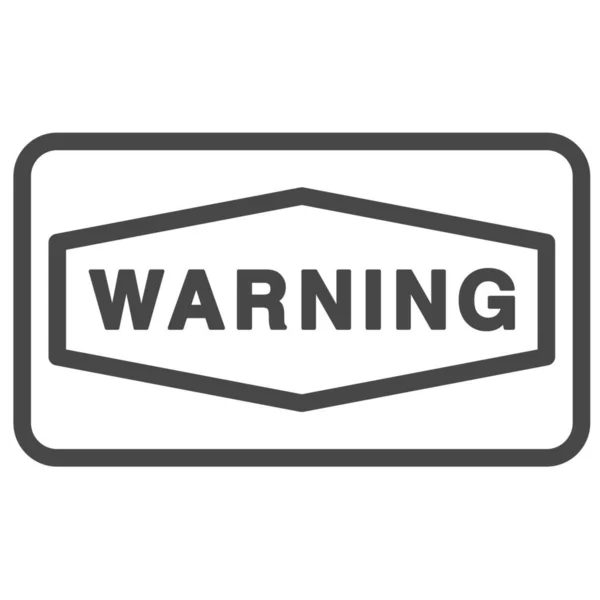 Alert Danger Notice Icon Outline Style — Stock Vector