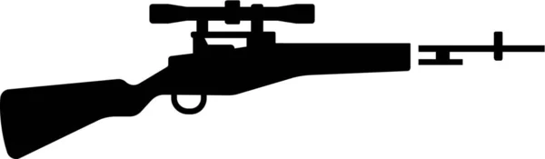 Pistola M14 Icono Del Rifle Estilo Sólido — Archivo Imágenes Vectoriales