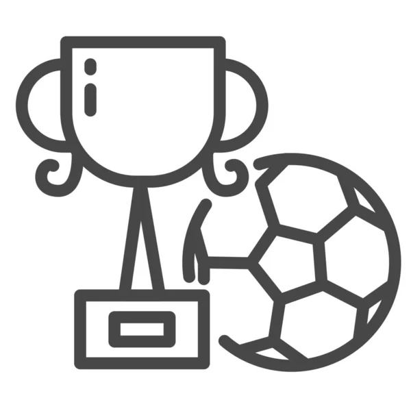 Campeón Campeón Icono Fútbol Estilo Esquema — Vector de stock