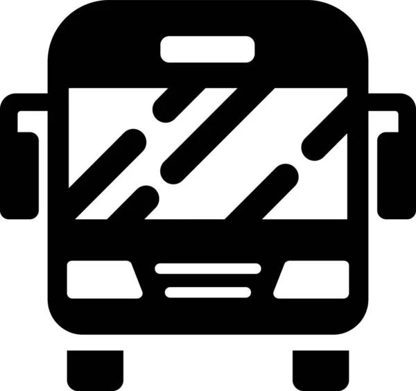 Ikona Turné Autobusem Jednolitém Stylu — Stockový vektor