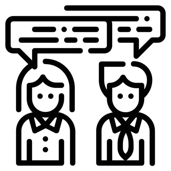 Chat Communication Conversation Icône — Image vectorielle