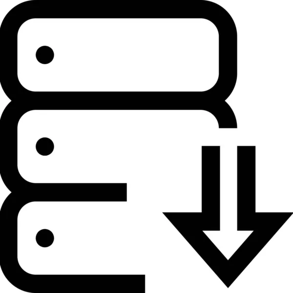 Verbinding Downloaden Map Pictogram Outline Stijl — Stockvector