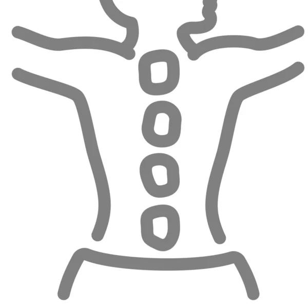 Rückenmassage Relax Symbol Outline Stil — Stockvektor