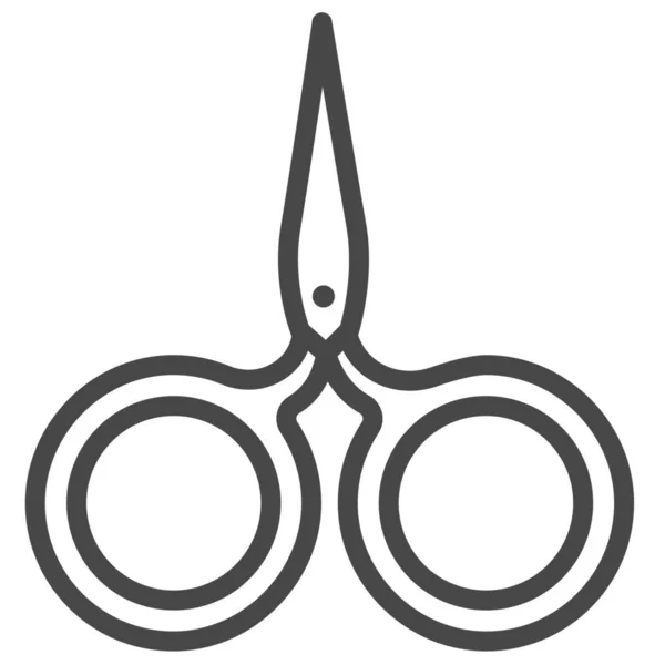 Иконка Ремесленных Ножниц Стиле Абрис — стоковый вектор