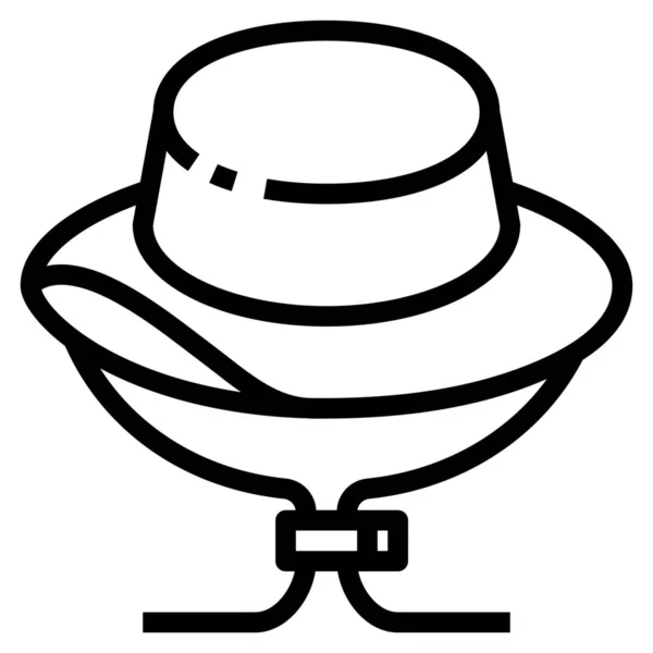 Κάμπινγκ Καπέλο Πεζοπορία Εικονίδιο — Διανυσματικό Αρχείο