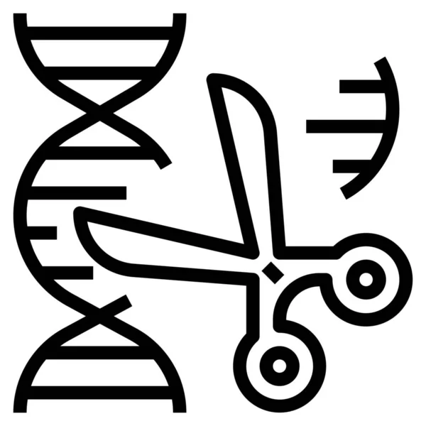 Cloning Dna Editing Icon Outline Style — Stock Vector