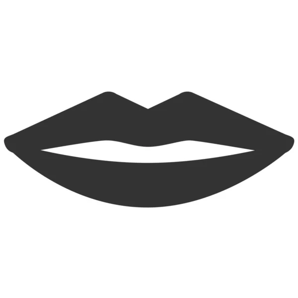 Lip Augmentation Εικονίδιο Του Στόματος Στερεό Στυλ — Διανυσματικό Αρχείο