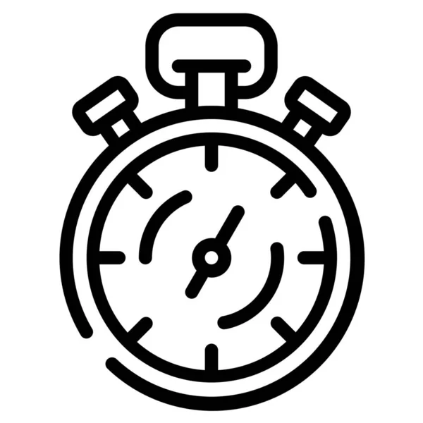 Horloge Date Stop Icône Dans Style Outline — Image vectorielle