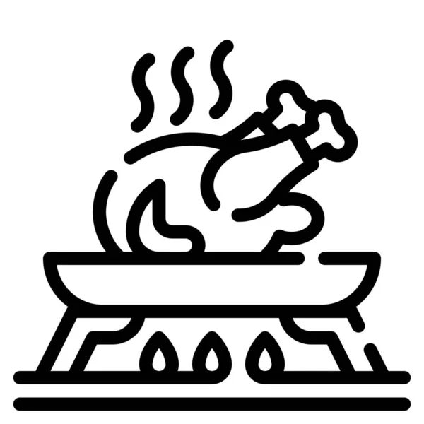 鸡肉炒饭图标 — 图库矢量图片