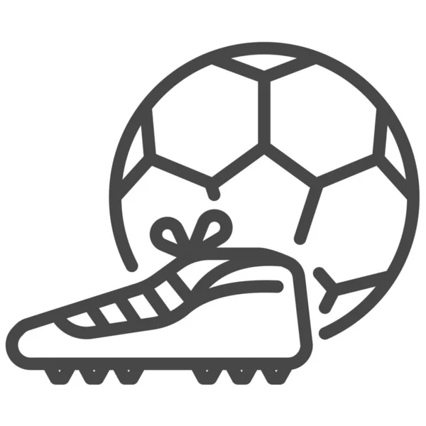 Ball Britische Fußball Ikone Outline Stil — Stockvektor