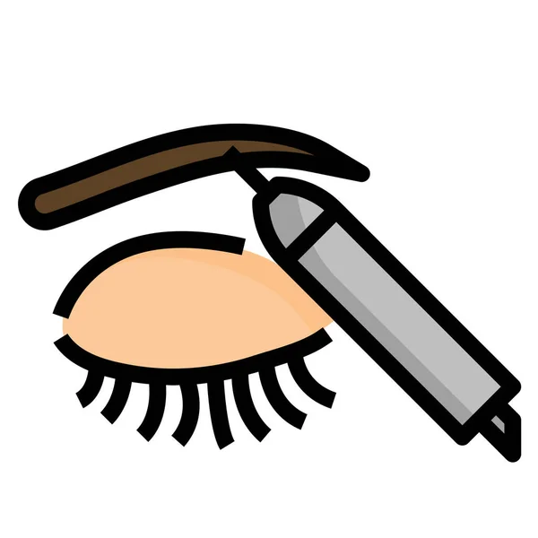 Belleza Ceja Maquillaje Icono — Vector de stock