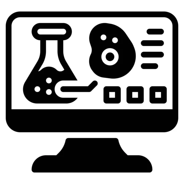 Computer Electronic Lab Icon — Stock Vector