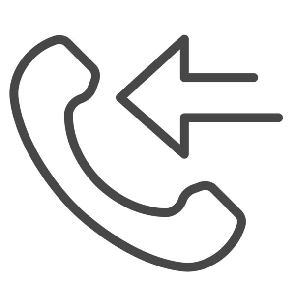 Handy Icon Outline Stil Anrufen — Stockvektor